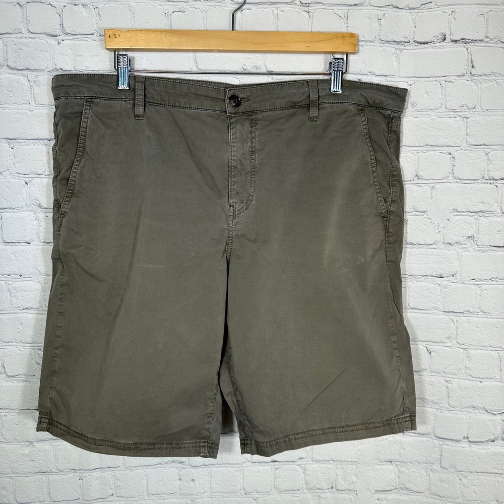 John Varvatos USA Mens Olive Green Chino‎ Shorts Size 38 S155U1B Stretch Cotton